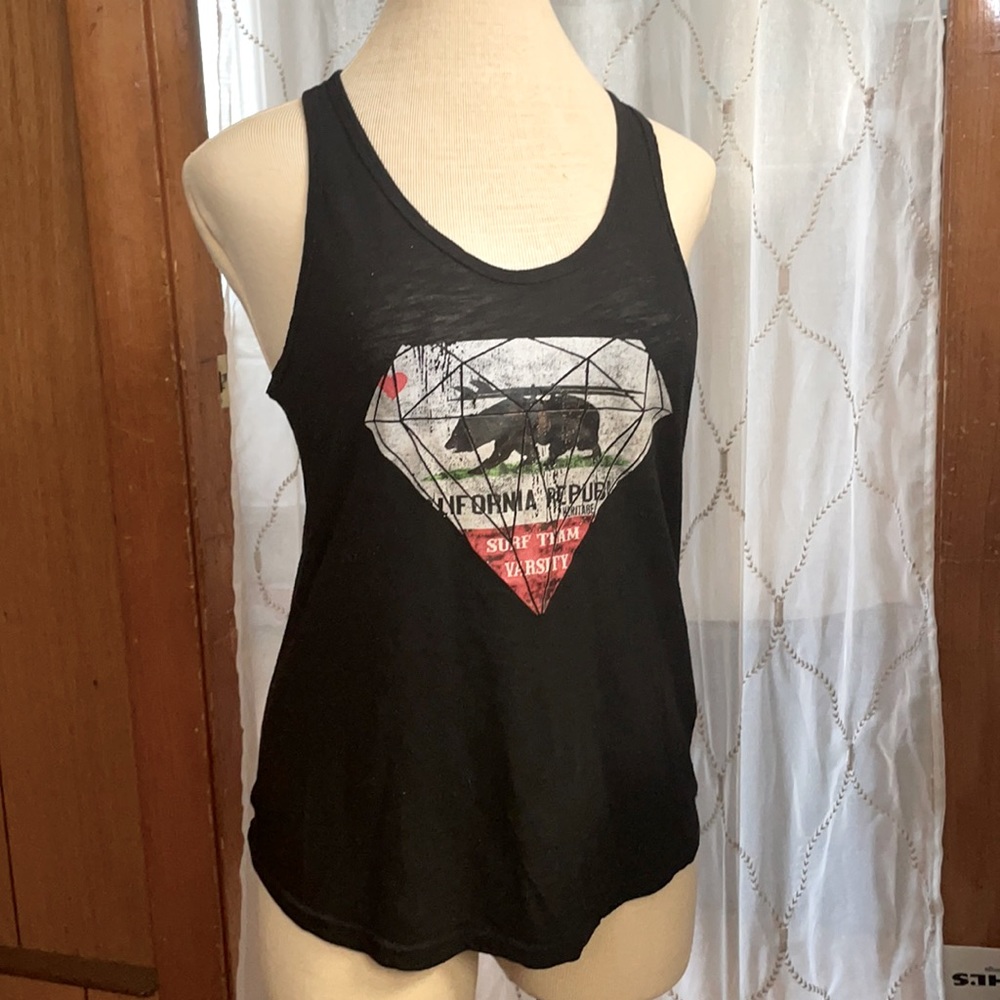 2XL California Republic Black Halter Top